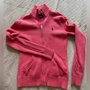 Barely used Ralph Lauren knit zip-up sweater